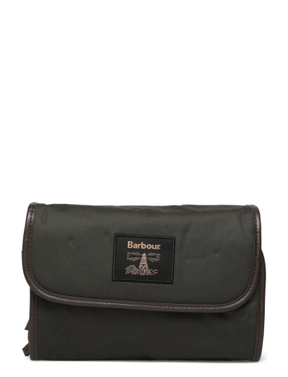 Barbour Barbour Wax Hanging Washbag - Khaki green - ONE SIZE Barbour Barbour Wax Hanging Washbag - Khaki green - ONE SIZE