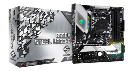 ASRock B550M STEEL LEGEND - AMD B550 - AMD AM4 socket - DDR4 RAM - Micro-ATX