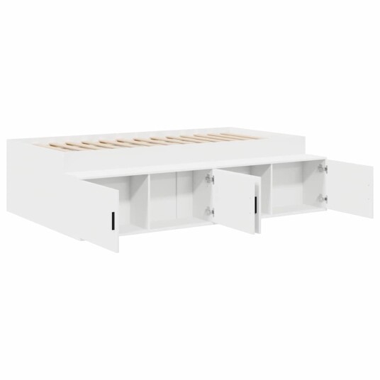 Oppbevaringsseng Hvit 100x200 cm