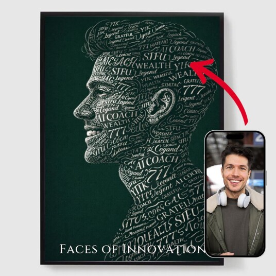 Namly Design Personalisert Plakat Ansikt av Tekstportrett AI Plakat POSTERVGTUKD Namly Design Personalisert Plakat Ansikt av Tekstportrett AI Plakat POSTERVGTUKD