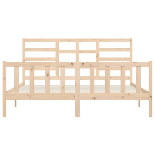 vidaXL Sengeramme heltre furu 200x200 cm