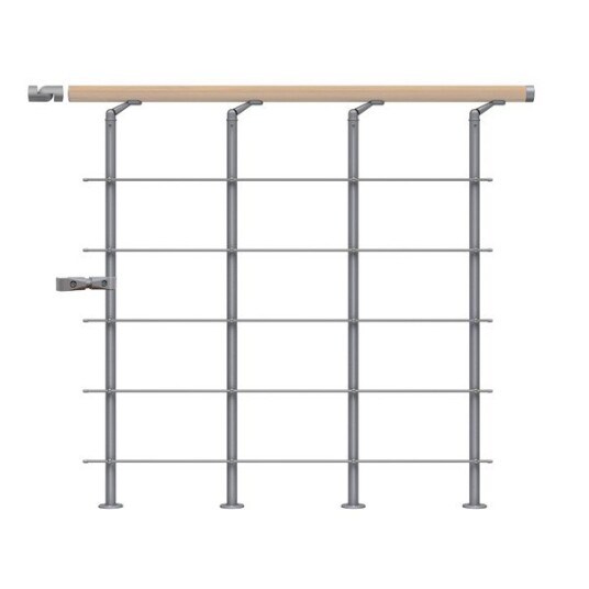 Dolle Gelender Til Repos Style6 Eik Hvit Oljet Startkit Pearl Grey