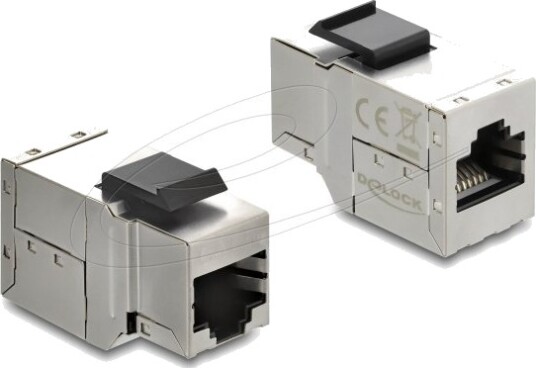 Delock Rj 45 Svart Sølv