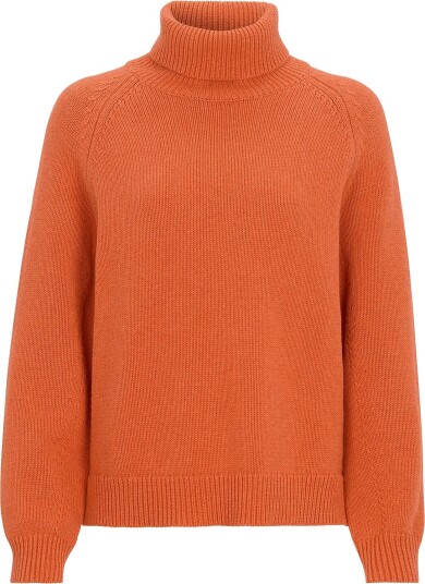 Newhouse Iris Knitted Turtleneck Orange S Newhouse Iris Knitted Turtleneck Orange S