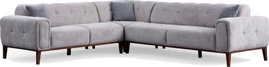 Adelphe 4 seters Sofa med Divan   Lysegrå