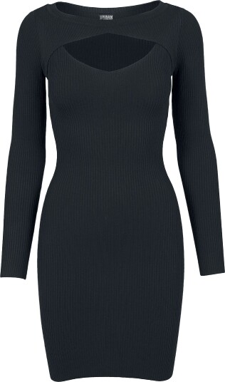 Urban Classics Kort kjole Ladies Cut Out Dress XS til XL Damer svart