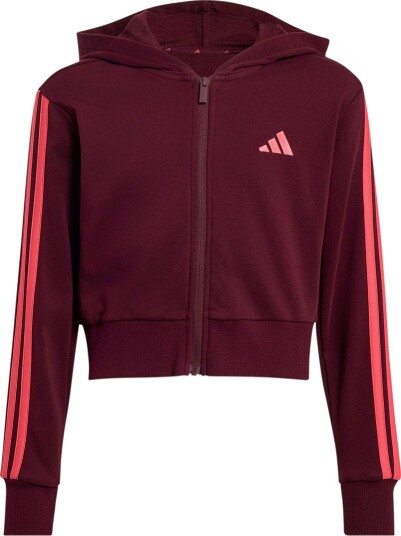 Adidas Performance Cardigan JG 3S Maroon/Purtur Adidas Performance 8 år (128) Cardigan Bordeaux