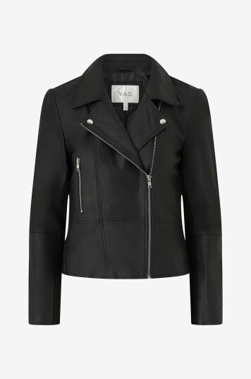 Yas Skinn jakke yasSophie Leather Jacket Svart Yas Skinn jakke yasSophie Leather Jacket Svart