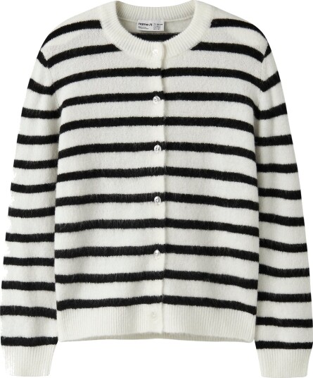 Name It Genser Strikk NkfNerina Antique White/Black Name It 6 år (116) Genser Hvit Svart