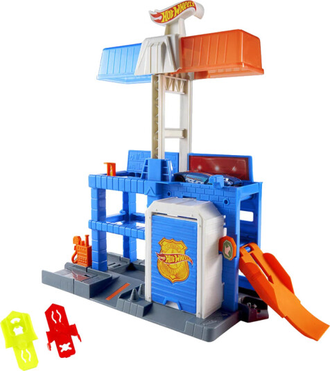 Hot Wheels Hw City Downtown Police Station Blue One Size