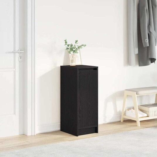 Skohylle svart eik 29,5x34x76 cm konstruert tre Skohylle svart eik 29,5x34x76 cm konstruert tre