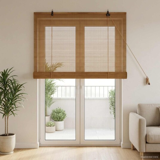 vidaXL Rullegardin Brun 80 x 220 cm Bambus
