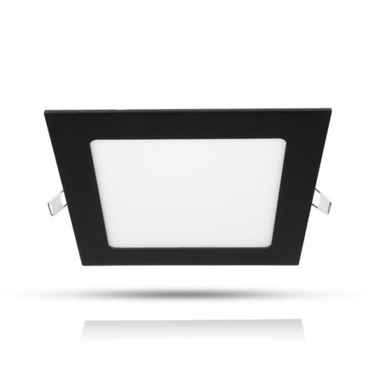 Downlight AGGE Square Flood Black IP44 / CCT / Dimbar 12W / 170 mm