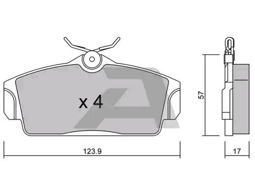 Bremseklosser AISIN BPNI-1913
