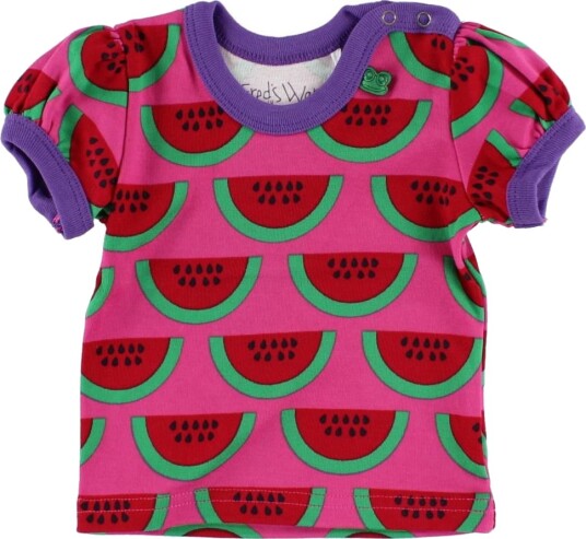 Freds World T skjorte   Rosa m. Vannmelon   Freds World   62   T skjorte Rød