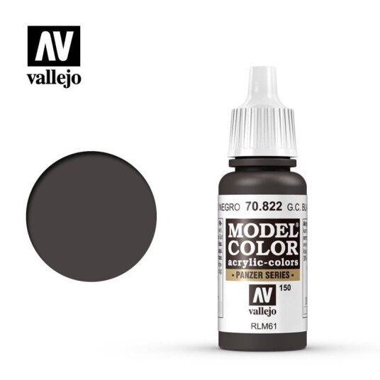 Vallejo 70.822 Modell Color Tysk Kamuflasje Svart Brun 18ml