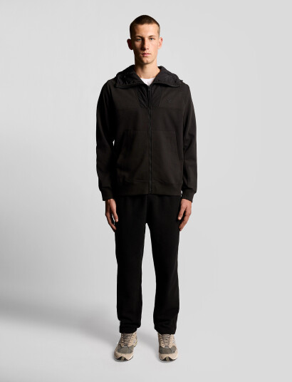 Lyle & Scott Panelled Hybrid Jacket - Black - M