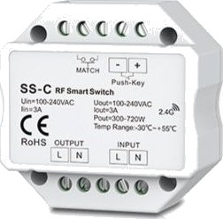 Skydance Ss C Enkanals 230V Dimmer Med Dempefunksjon + Push Key