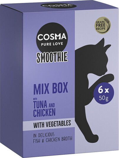 Cosma Smoothies Blandet pakke 6 x 50 g