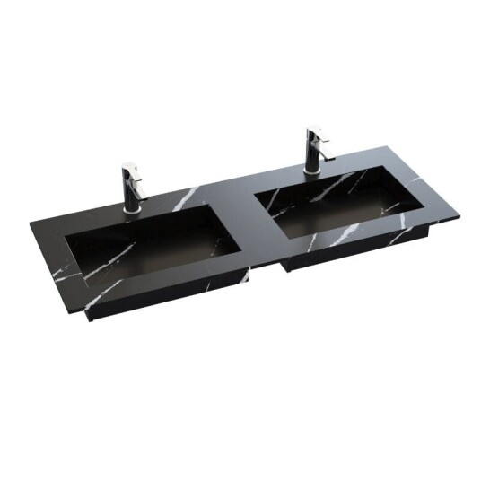 Dansani Inzo Angular Silestone B60-165xh1,20xd45,50cm Eternal Marquina 120cm Dobbel