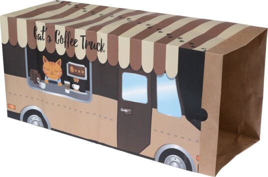 Tiaki Papirtunnel Coffee Truck Til Katter L 60 X B 22 X H 27 cm