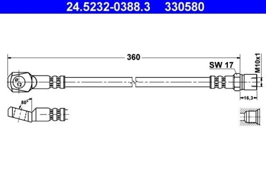 Bremseslange ATE 24.5232-0388.3