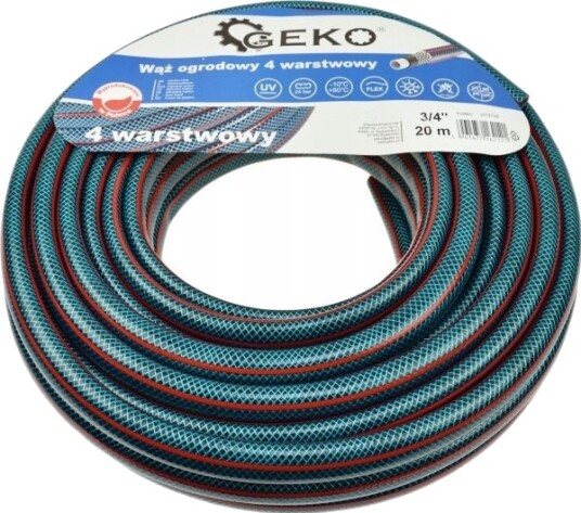 Geko Waz Hageslange 4 Lags 3/4" 20 M 84 Geko Waz Hageslange 4 Lags 3/4" 20 M 84