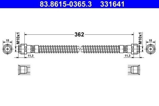 Bremseslange ATE 83.8615-0365.3