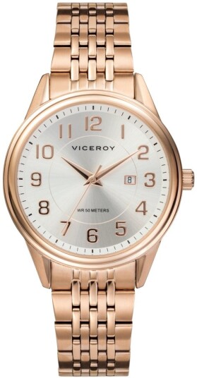 Viceroy Dameklokke 401072 85 Classic Sølvfarget/Rose gulltonet stål