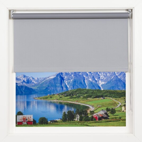 Vista Rullegardin 120 cm grå lystett