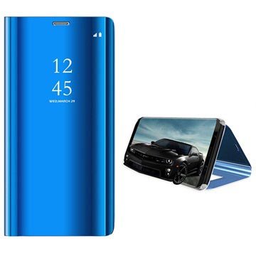 Samsung Galaxy S9 Luxury Mirror View Flip-deksel Blå