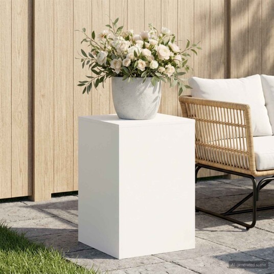 vidaXL Planteholder Hvit 40 x 40 x 60 cm Stål