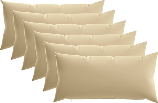 vidaXL Putetrekk 6 pcs HEERLEN Beige 40 x 80 cm Polyester