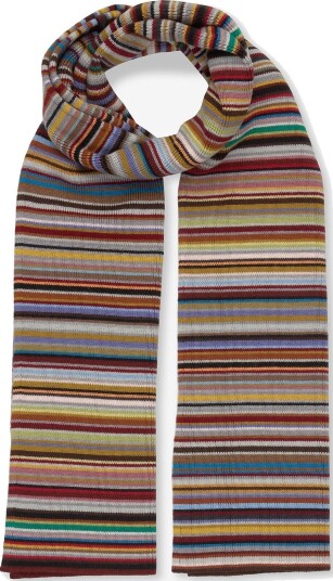 PS Paul Smith Men Scarf Sig Strp Knit - MULTI COLOURED - One Size