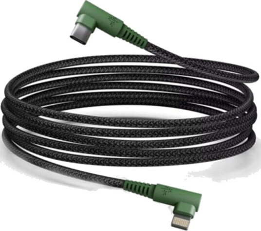Hune-Kabel 90° Flettet Type C-Lightning 1,2 M Forest Green