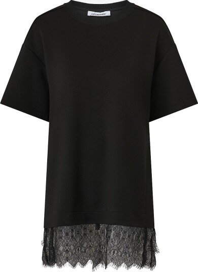 co’couture Topp LarsonCC Mix Lace Tee Svart co’couture Topp LarsonCC Mix Lace Tee Svart