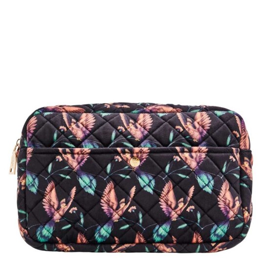 Fan Palm Beauty Bag Black Hummingbird Medium Fan Palm Beauty Bag Black Hummingbird Medium