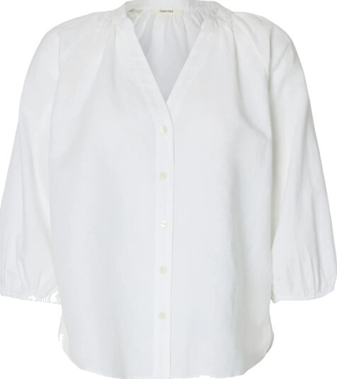 Selected Slfcleo Alberta Linen Blend Shirt Noos White 38