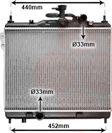 Radiator, motorkjøling VAN WEZEL 82002103