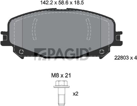 PAGID T2711N Bremseklosser