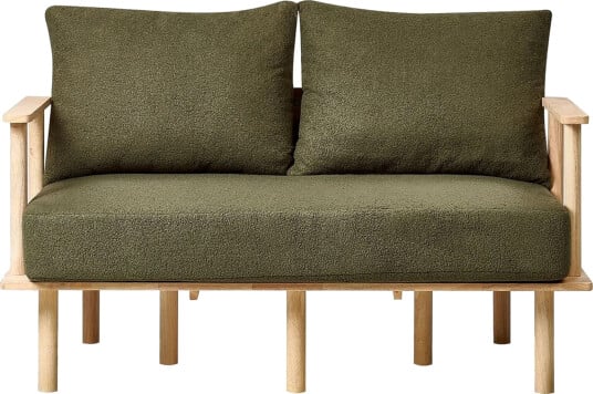 Fadey Sofa 2 seter Grønn/Lyst tre