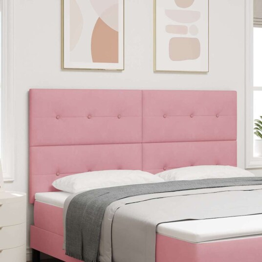 Sengegavl med knapper Tuftet Rosa 180 cm Fløyel