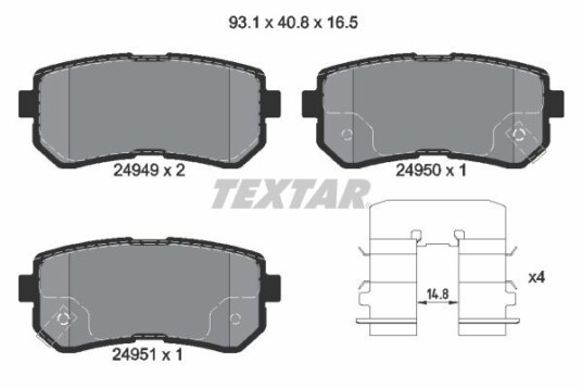 Bremseklosser TEXTAR 2494901