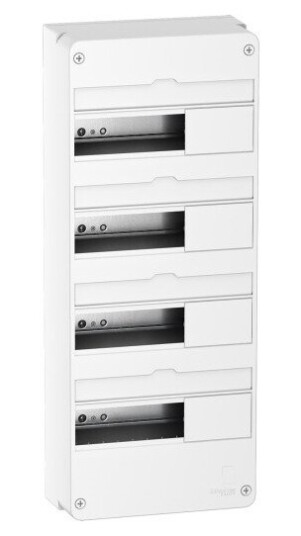 Schneider Electric Enclosure wall-mounted panel resi9 cx reis9 board 4 row 13 modulator white ral9003 without door Schneider Electric Enclosure wall-mounted panel resi9 cx reis9 board 4 row 13 modulator white ral9003 without door