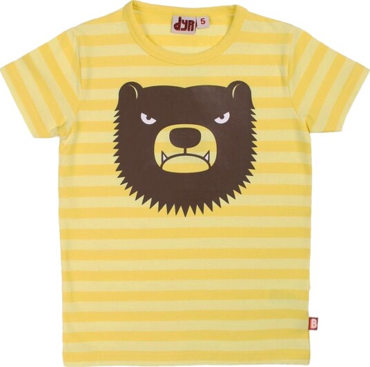 DYR T skjorte Growl Lyse Yellow DYR 3 år (98) T skjorte Gul