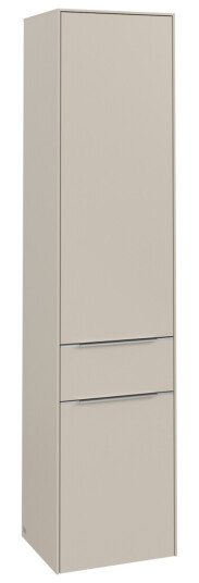 VILLEROY & BOCH SUBWAY 3.0 HØYSKAP 40X171 HØYRE 2 DØRER & SKUFF CASHMERE GREY HÅNDTAK I KROM VILLEROY & BOCH SUBWAY 3.0 HØYSKAP 40X171 HØYRE 2 DØRER & SKUFF CASHMERE GREY HÅNDTAK I KROM