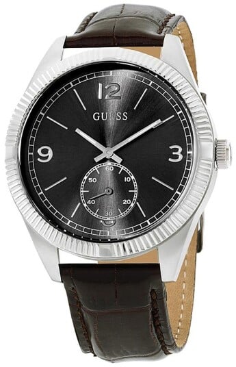 Guess Herreklokke W0873G1 Sort/Lær Ø42 mm