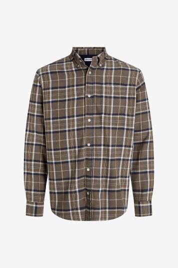 Jack & Jones Flanellskjorte jjeClassic Flannel Check Shirt LS S Brun