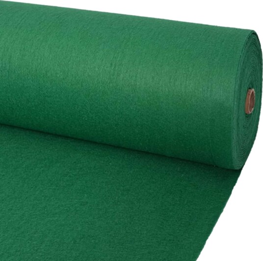vidaXL Teppe Ensfarget Grønn 1,2 x 12 m Polyester