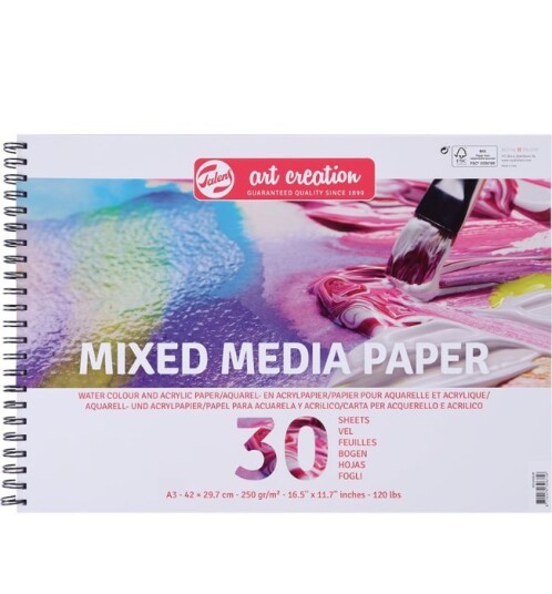Talens Art Creation Mixed Media spiralblokk A3 250 gram